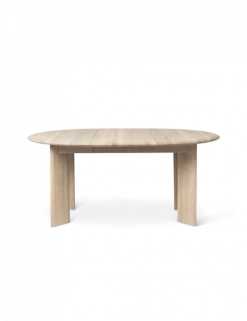 Ferm LIVING Bevel Extendable Table Ø117/167cm | White Oiled Oak
