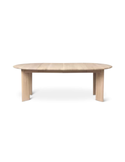 Ferm LIVING Bevel Extendable Table Ø117/217cm | White Oiled Oak