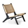 Webbing Lounge Chair - Black/Natural