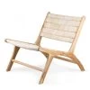 Abaca/Teak Lounge Chair - Natural
