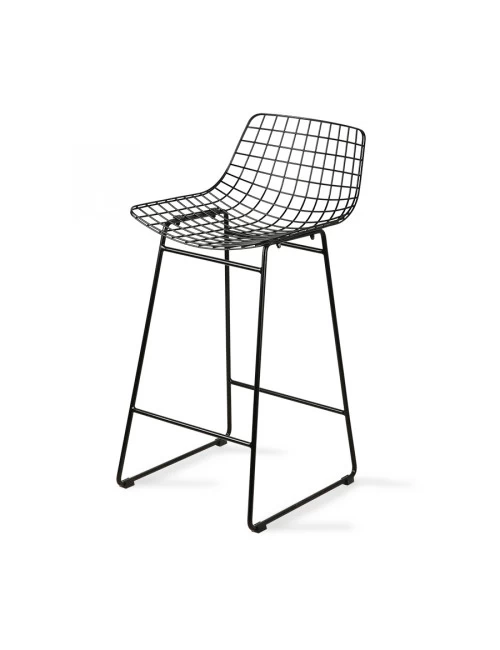 Wire Bar Stool - Black 1 Wire Bar Stool - Black