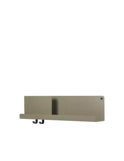 Muuto Folded Shelf Medium Wandplank 63x16.5cm | Olijfgroen