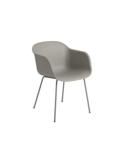 Muuto Armchair Fiber Tube Base | Grey/metal Base