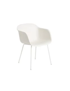 Muuto Armchair Fiber Tube Base | White/metal Base