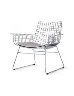 Lounge Chair Wire | Metal, Silver
