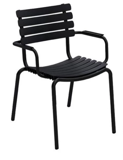 Reclips Outdoor Dining Chair | Black 1 Reclips Outdoor Dining Chair | Black