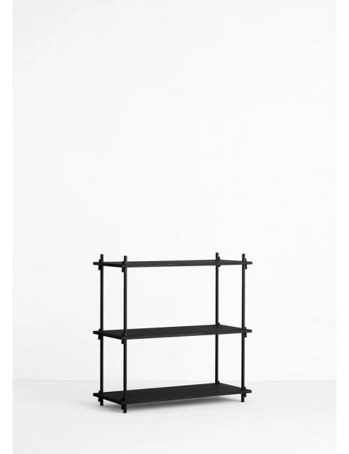 Moebe Shelving System - Low, Single, Black 1 Moebe Shelving System - Low, Single, Black
