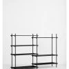 Moebe Shelving System - Medium, Double, Black