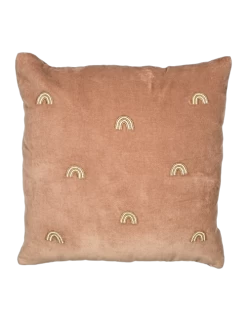 Velvet Cushion | Rainbow/terra