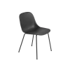 Muuto Stoel Fiber Side Chair Tube | Zwart/metalen Poten