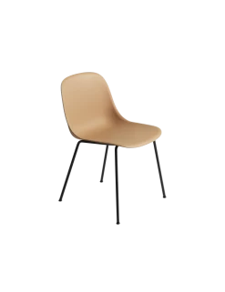 Muuto Fiber Side Chair Tube | Ochre/black Metal Base