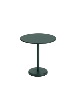 Muuto Linear Steel Café Table | Round/dark Green