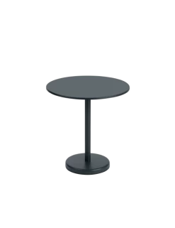 Muuto Linear Steel Café Table | Round/black