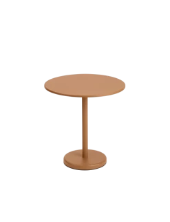 Muuto Linear Steel Café Table | Round/burnt Orange