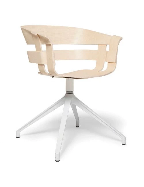 Design House Stockholm Wick Swivel Stool - White/ash 1 Design House Stockholm Wick Swivel Stool - White/ash