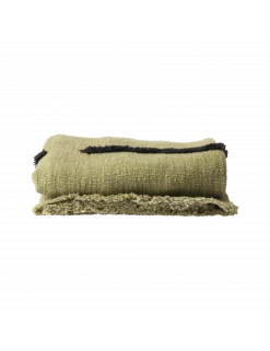 Soft Woven Throw (130x170) | Pistachio/black
