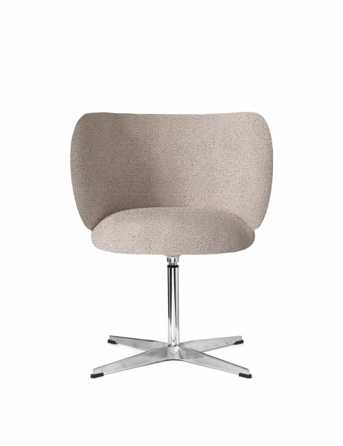 Ferm LIVING Rico Dining Swivel | Confetti Bouclé/light Grey 1 Ferm LIVING Rico Dining Swivel | Confetti Bouclé/light Grey